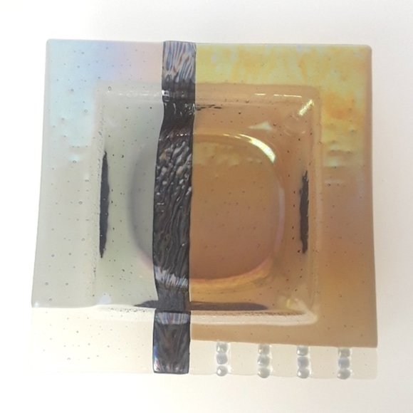 Kathy Hudson Glass Salad Bowl and Servers - Picture 3 of 11